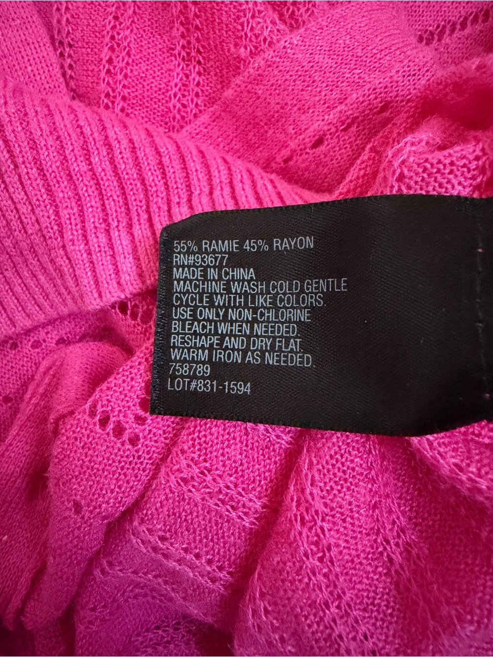 Worthington Hot Pink V-Neck Button-Up Cardigan - Picture 6 of 8